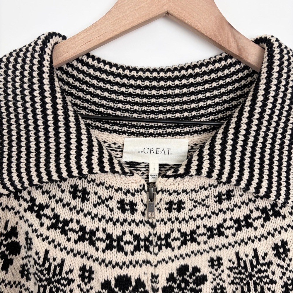 THE GREAT. The Ranch Cardigan Snow Day Fair Isle Size M - Picture 7 of 8